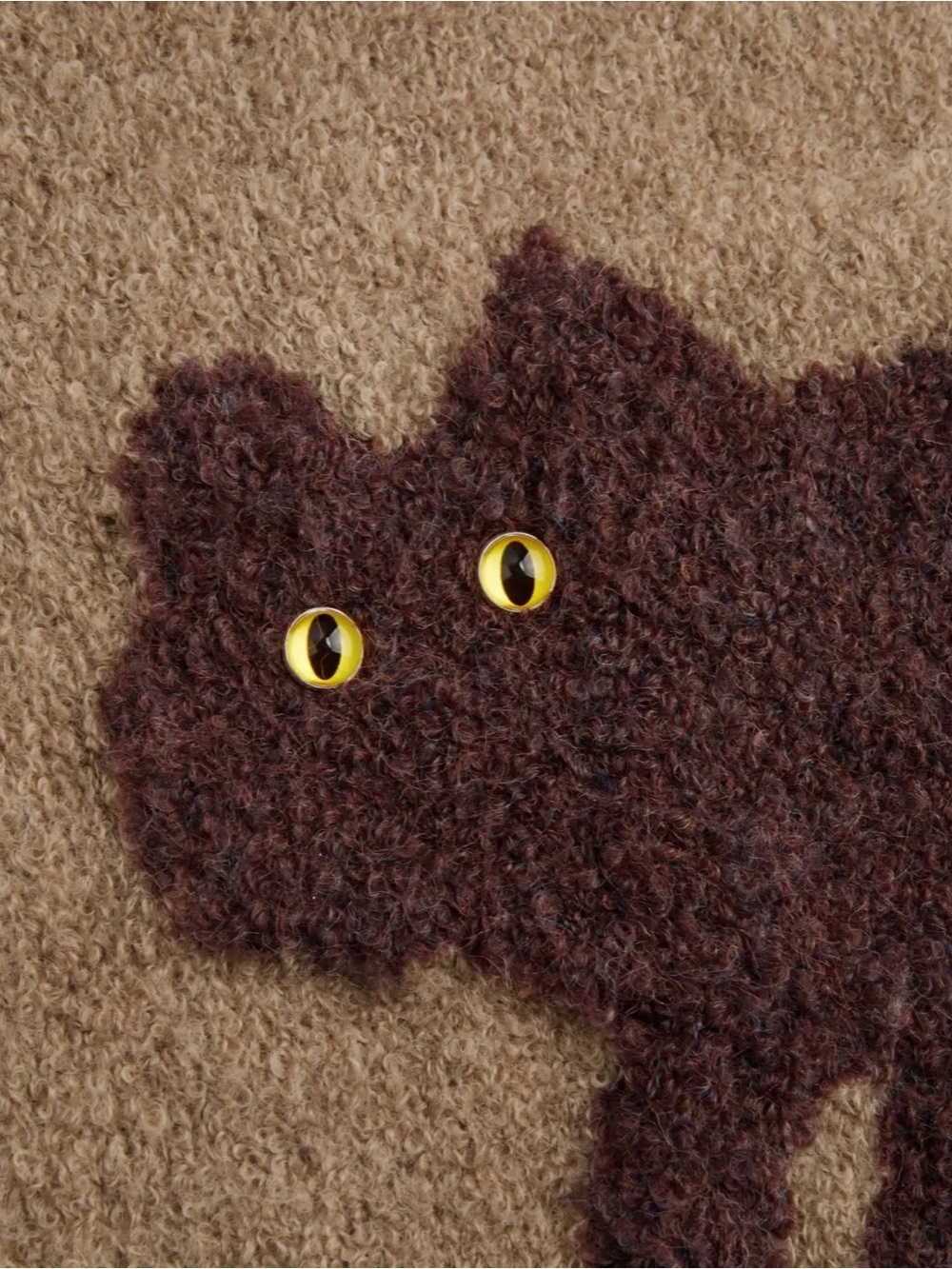 Cider Brown Cat Graphic Fairy Grunge Fuzzy Sweater XS - Picture 7 of 11